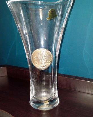 vaso,con piastra in argento 