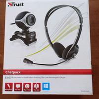 Cuffia-microfono+Webcam Trust per PC