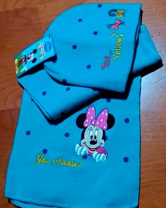 Cappello+Sciarpa Minnie   "Nuovo" 2 Pezzi Bambina