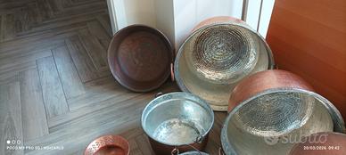 batteria pentole in rame