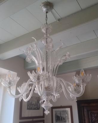 Lampadario antico cristallo di Murano