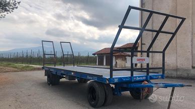 Pianale agricolo 2 assi 8,00 mt con rampe 140 q.li