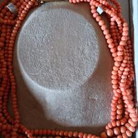 collana in corallo rosa di sciacca  antica