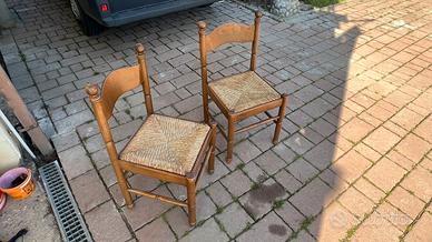 Coppia sedie legno