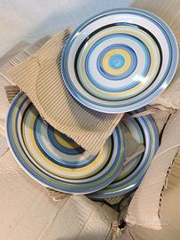 set di 6 piatti in ceramica dipinti a mano Essenc 