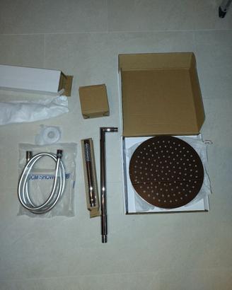 Kit doccia completo inox/cromato - soffione tondo