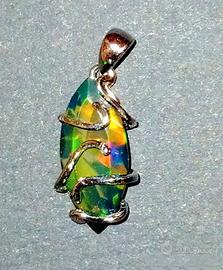 Ciondolo argento sterling 925 con pietra opale