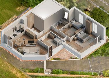 SETTIMO SAN PIETRO- Quadrivano semi indipendente