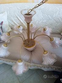 lampadario in vetro murano