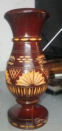 vasetto in legno decorato