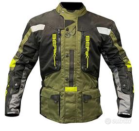  Giacca Moto in Tessuto Tecnico Berik 