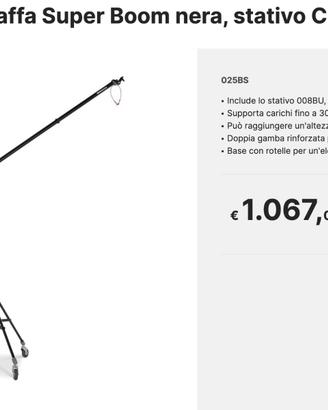 Manfrotto Giraffa Super Boom, stativo Fotografico