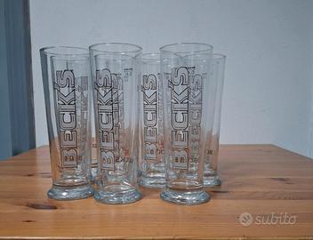 Set bicchieri birra Beck’s originali 11 pezzi