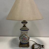 Grande Lampada in ceramica e ottone vintage