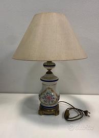 Grande Lampada in ceramica e ottone vintage