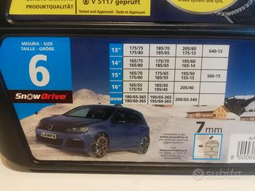 Catene 7 mm per auto con spazi passaruota ridotti.