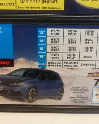Catene 7 mm per auto con spazi passaruota ridotti.