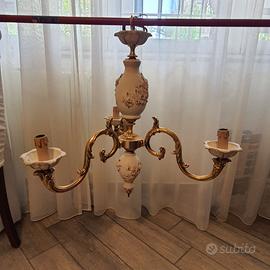 Lampadario e lumetti Porcellana Capodimonte