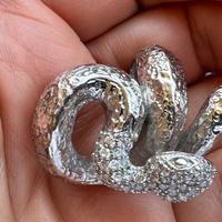 Anello serpente con zirconio mis. 17 - 17,5