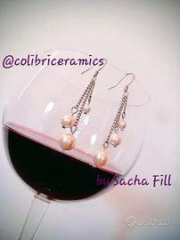 Orecchini anallergici con perle di Mayorca 