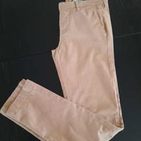 pantalone uomo cotone beige