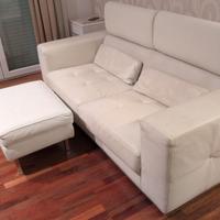 divano in vera pelle bianco