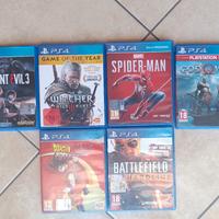 giochi PS4 (prezzo trattabile) per info in privato