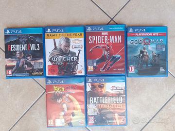 giochi PS4 (prezzo trattabile) per info in privato