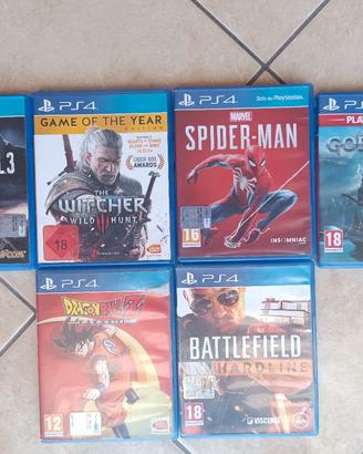 giochi PS4 (prezzo trattabile) per info in privato