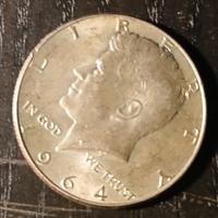 Moneta in argento Half Dollar Kenbedy 1964