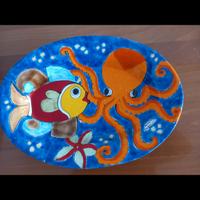 Splendido piatto del ceramista Nino Parrucca 🐙🐟