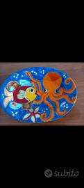 Splendido piatto del ceramista Nino Parrucca 🐙🐟