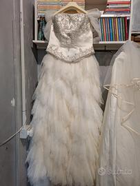 Abito da sposa, sottogonna più velo taglia 42/44