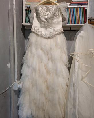 Abito da sposa, sottogonna più velo taglia 42/44