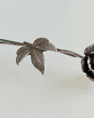 Spilla da donna Rosa argento 800 La Noblesse
