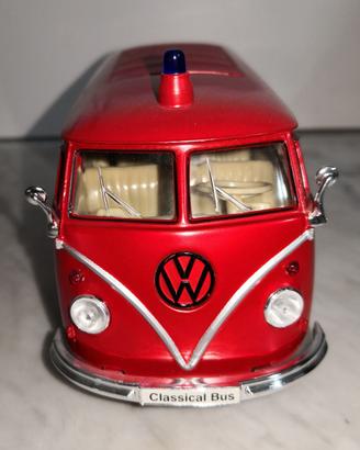 VW T1 CLASSICAL BUS 1962 FEUERWEHR, 1/24 WELLY