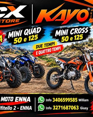 Mini Cross Kayo MTX Mini Quad 50 125 Pit Bike 125