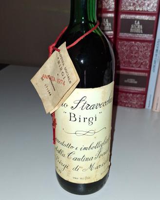 bottiglia vino stravecchio 1974 birgi marsala