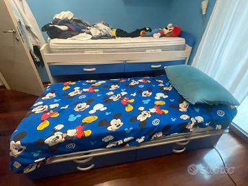 letto singolo/doppio con cassetti