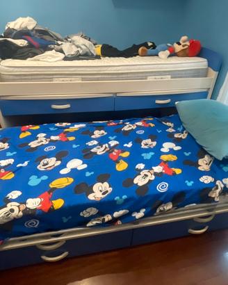 letto singolo/doppio con cassetti
