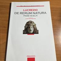 libro  Lucrezio  De Rerum Natura passi scelti