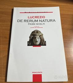 libro  Lucrezio  De Rerum Natura passi scelti