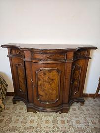 Credenza vintage in radica di noce