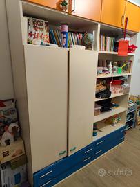 armadio più libreria 