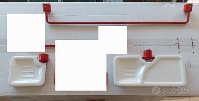 accessori bagno acciao laccati rosso