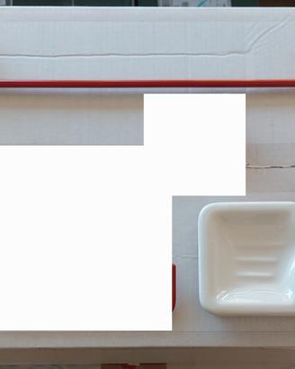 accessori bagno acciao laccati rosso
