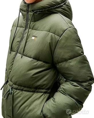 Tommy Jeans Hooded Midi Puffer Piumino Donna tgM