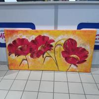 QUADRO RETT FIORI ROSSI