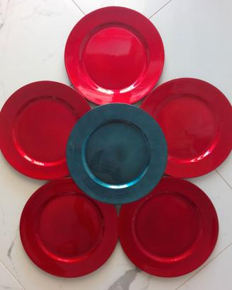 SET DI 6 SOTTOPIATTI DECORATIVI ROTONDI IN PLASTIC