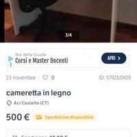 cameretta in legno 